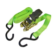Faithfull Ratchet Tie-Downs S-Hook 5m x 25mm Breaking Strain 600kg/daN 2 Piece