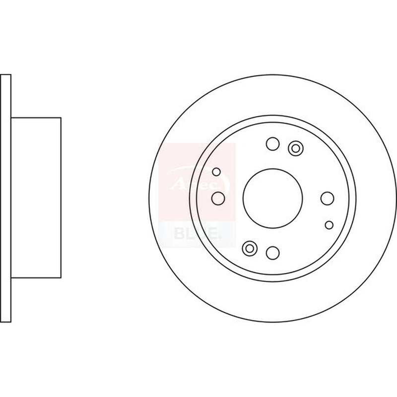 Apec 2 x Solid Rear Brake Discs SDK6426