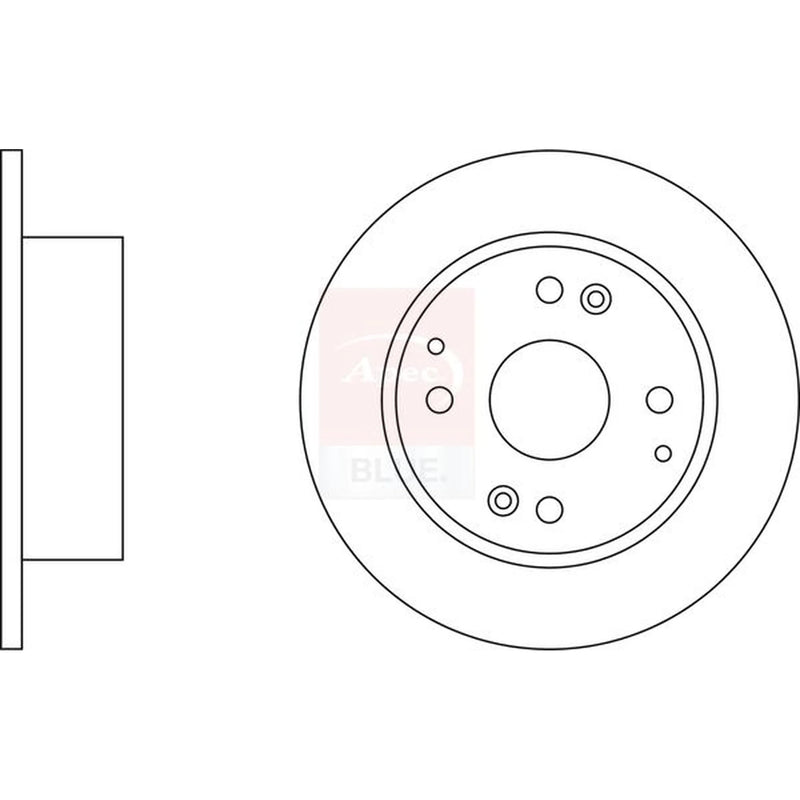 Apec 2 x Solid Rear Brake Discs SDK6426