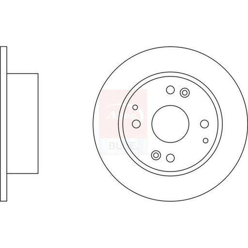Apec 2 x Solid Rear Brake Discs SDK6426