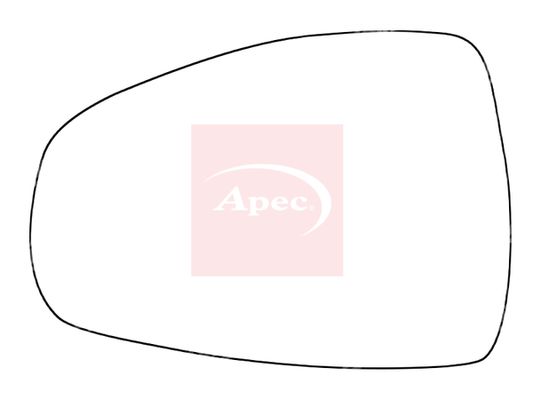 Apec Exterior Wing Mirror Glass Left
