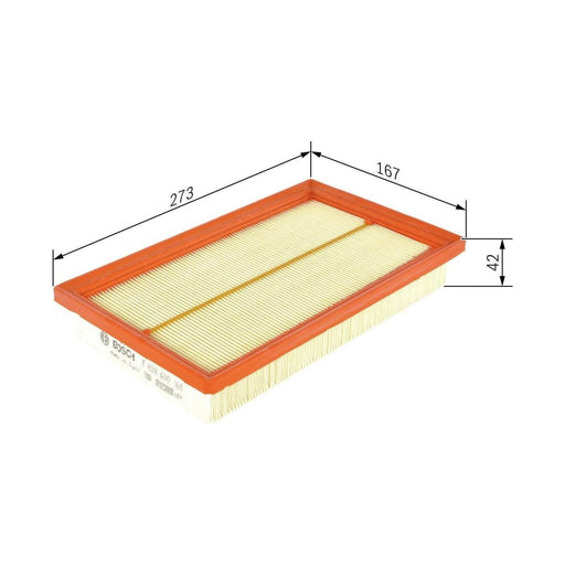 Genuine Bosch Car Air Filter S0168 Fits Hyundai Amica - 1.1 - 06-08 F026400168 Bosch  - Town Parts