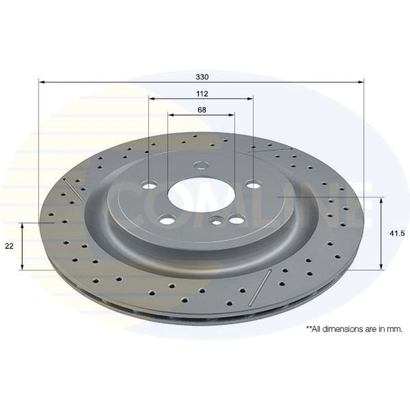 Comline 2 x Rear Brake Discs ADC2965V