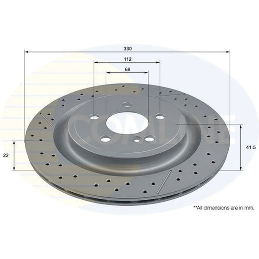 Comline 2 x Rear Brake Discs ADC2965V