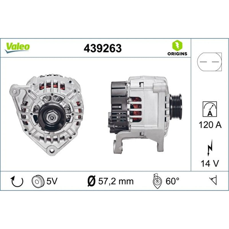Valeo Car Alternator 12V 439263