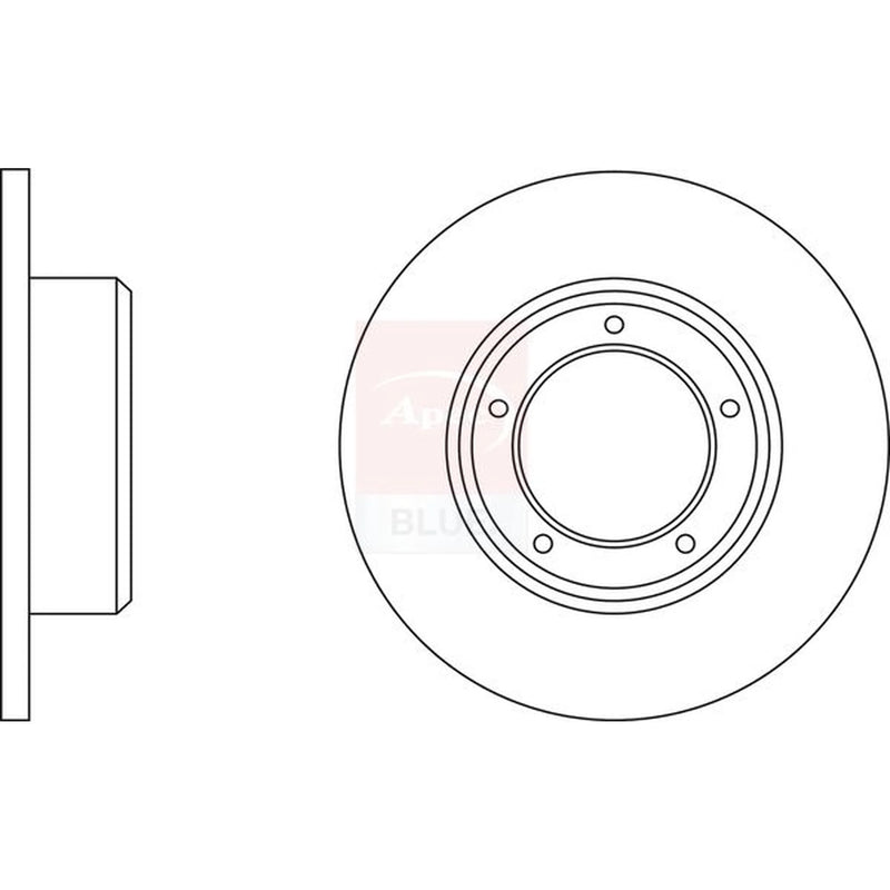 Apec 2 x Solid Front Brake Discs SDK6918