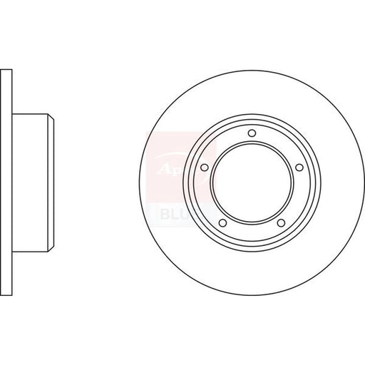 Apec 2 x Solid Front Brake Discs SDK6918