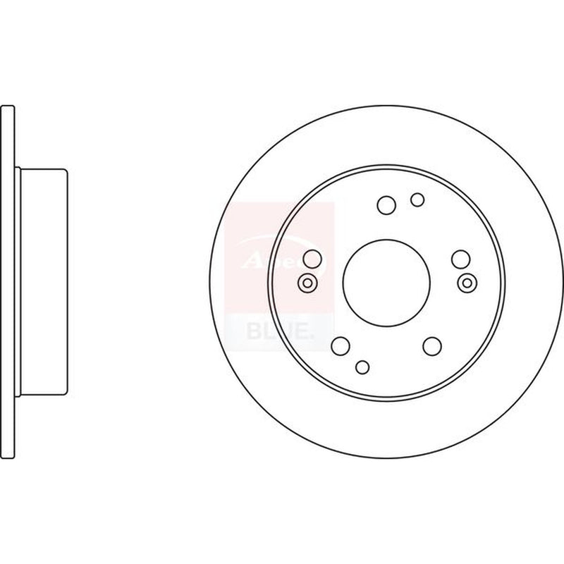 Apec 2 x Solid Rear Brake Discs SDK6278