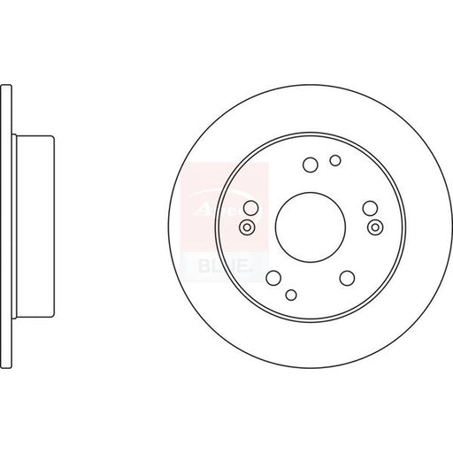 Apec 2 x Solid Rear Brake Discs SDK6278