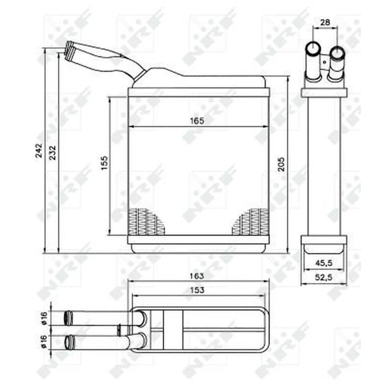 NRF Heater Matrix Core Heat Exchanger 52134