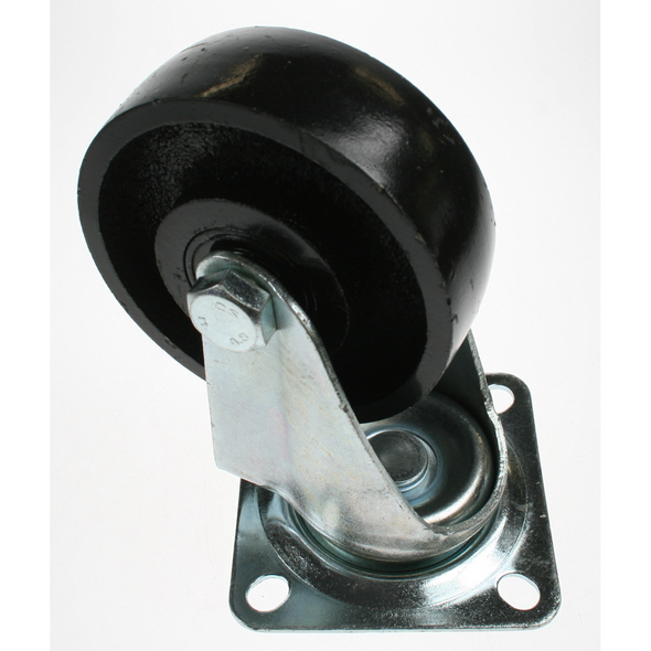 Sealey Wheel, swivel castor, 4-bolt fix (D:100 W:32 B:12 H:141)