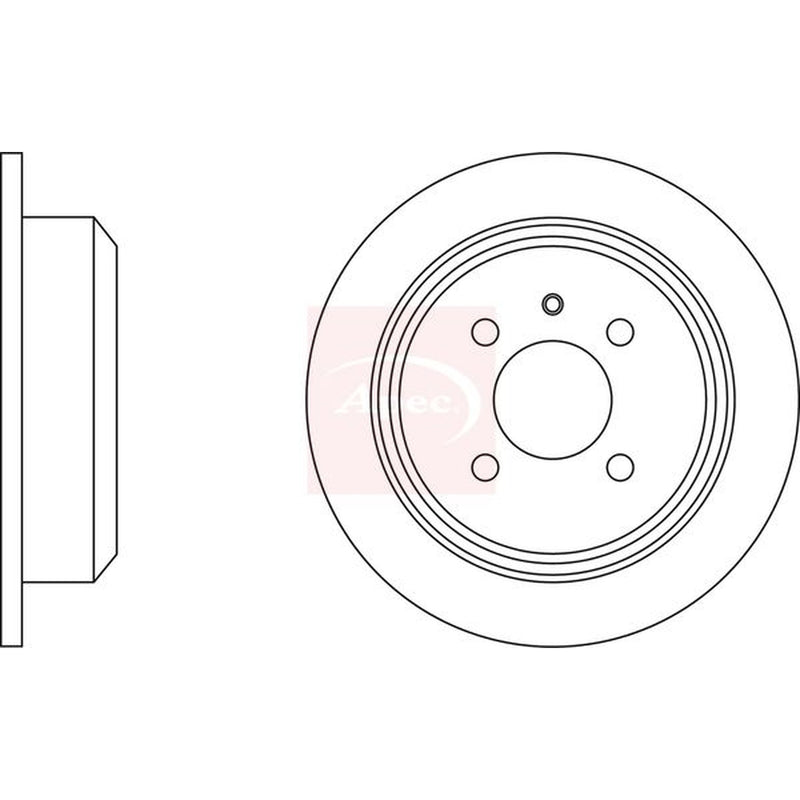Apec 2 x Solid Rear Brake Discs DSK553