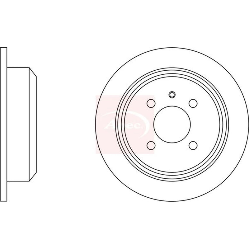 Apec 2 x Solid Rear Brake Discs DSK553