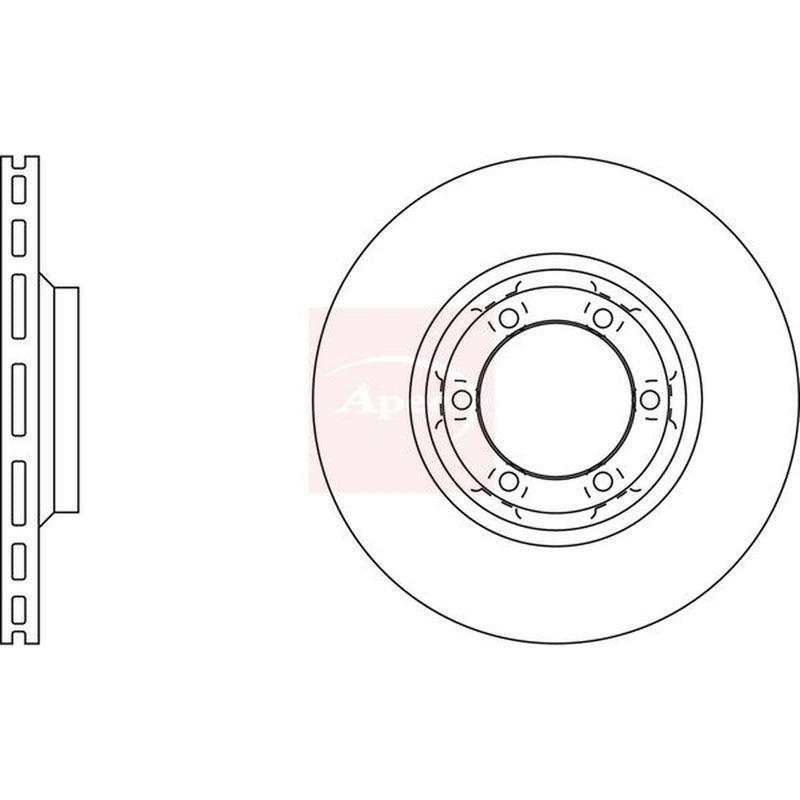 Apec 2 x Vented Front Brake Discs DSK730