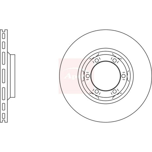 Apec 2 x Vented Front Brake Discs DSK730