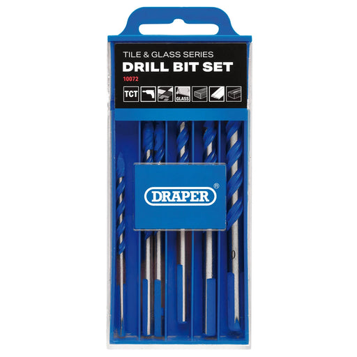 Draper TCT Tile and Glass Drill Bit Set 6 Piece