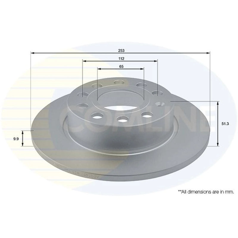 Comline 2 x Solid Rear Brake Discs ADC1457