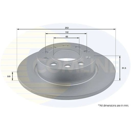 Comline 2 x Solid Rear Brake Discs ADC1457