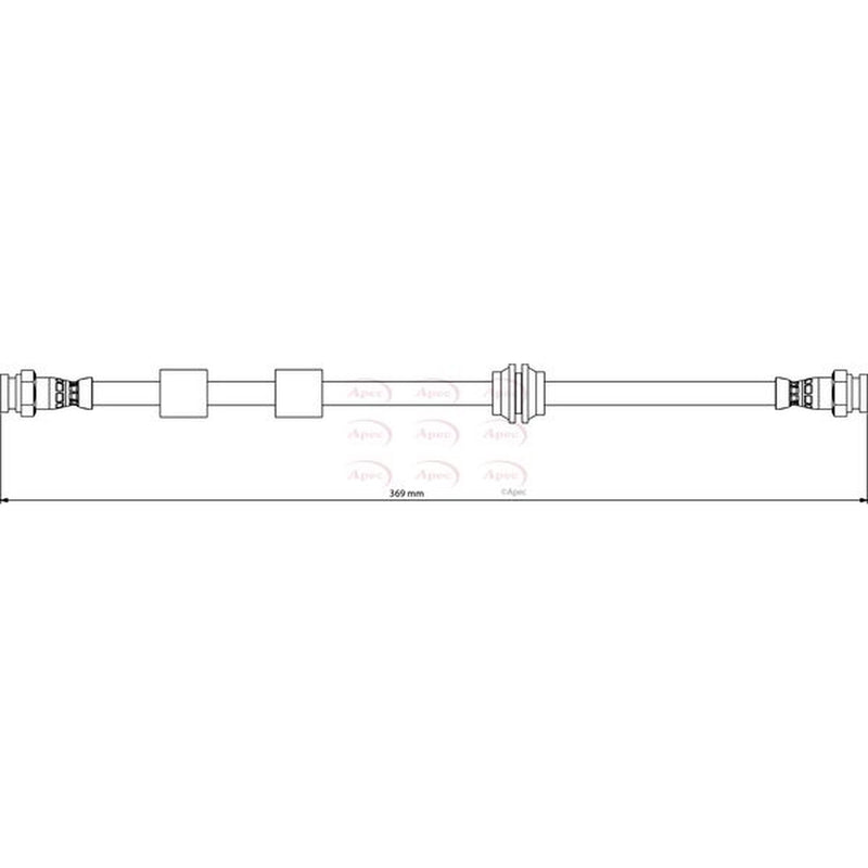 Apec Brake Hydraulic Hose Line Rear HOS4173