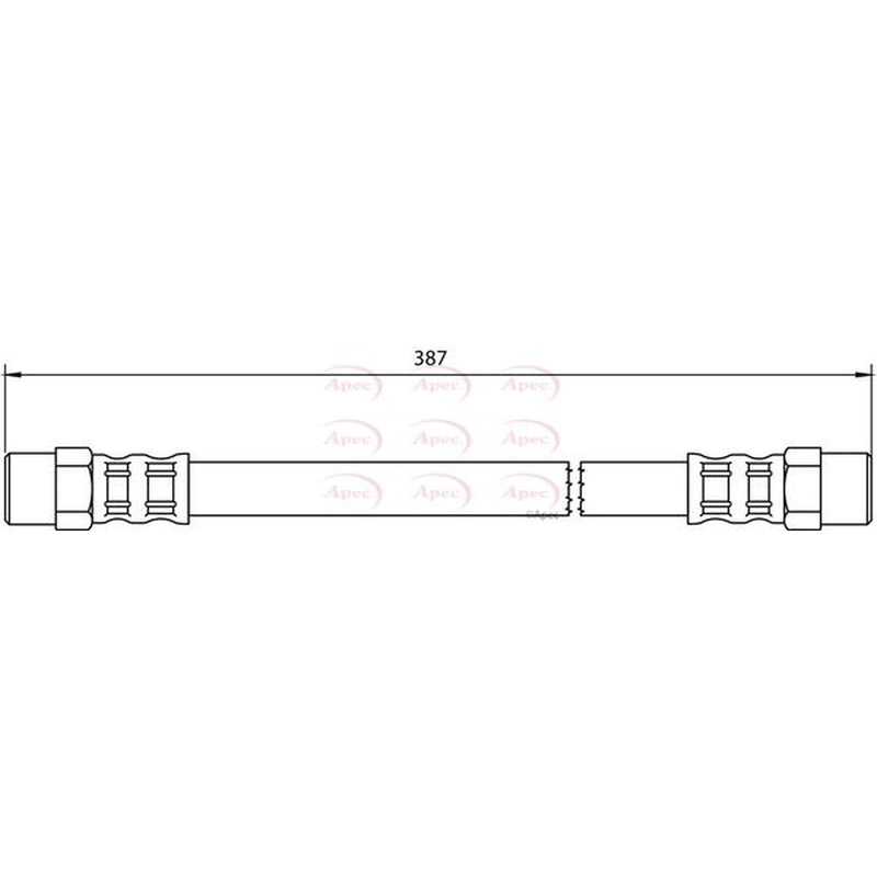 Apec Brake Hydraulic Hose Line Rear HOS4039