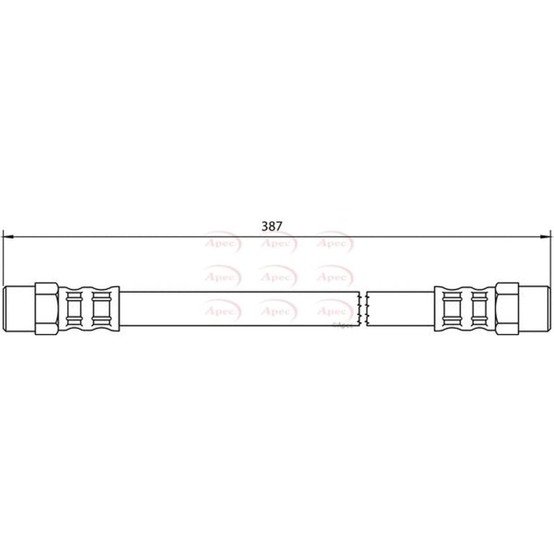 Apec Brake Hydraulic Hose Line Rear HOS4039