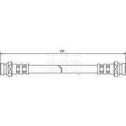 Apec Brake Hydraulic Hose Line Rear HOS3462