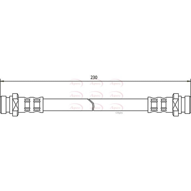 Apec Brake Hydraulic Hose Line Rear HOS3462