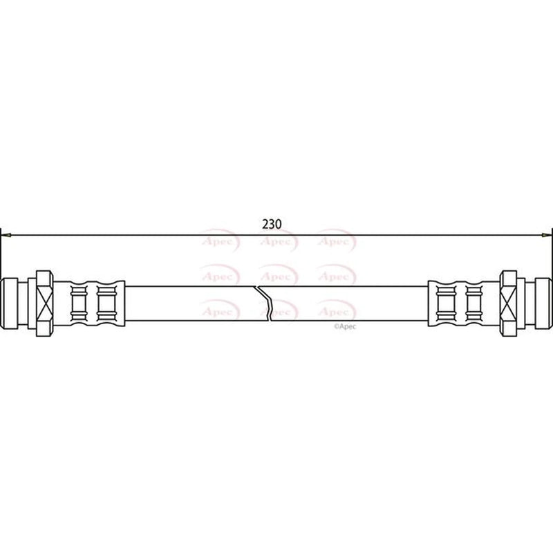 Apec Brake Hydraulic Hose Line Rear HOS3462