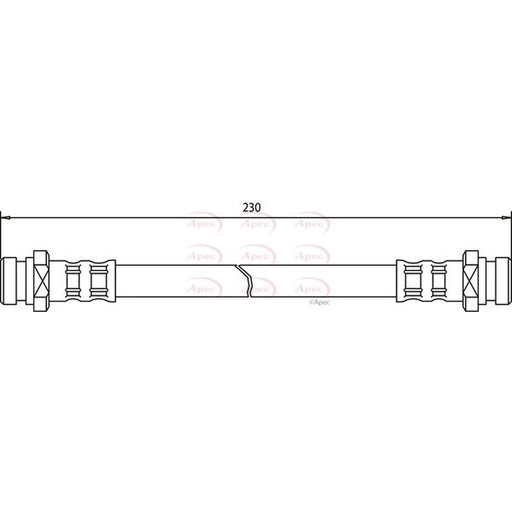 Apec Brake Hydraulic Hose Line Rear HOS3462