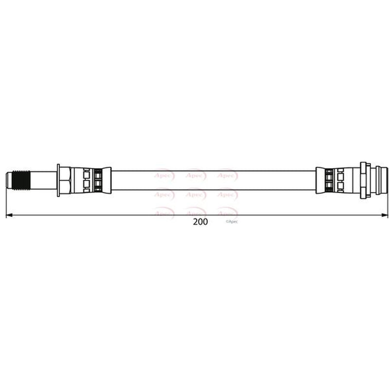 Apec Brake Hydraulic Hose Line Rear HOS3920