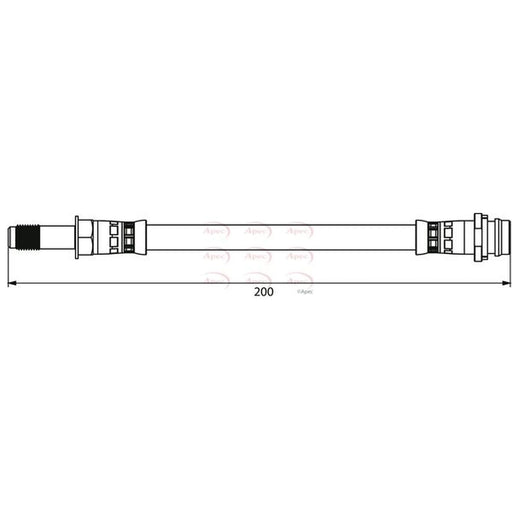 Apec Brake Hydraulic Hose Line Rear HOS3920