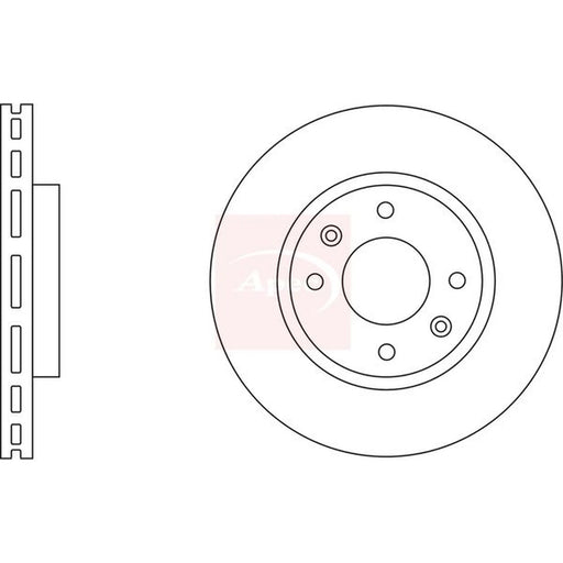 Apec 2 x Vented Front Brake Discs DSK2313