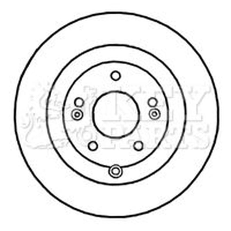 Key Parts 2 x Solid Rear Brake Discs KBD4672
