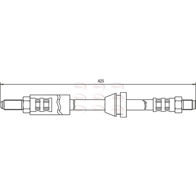 Apec Brake Hydraulic Hose Line Front HOS3338