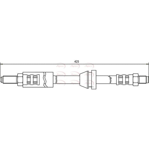 Apec Brake Hydraulic Hose Line Front HOS3338