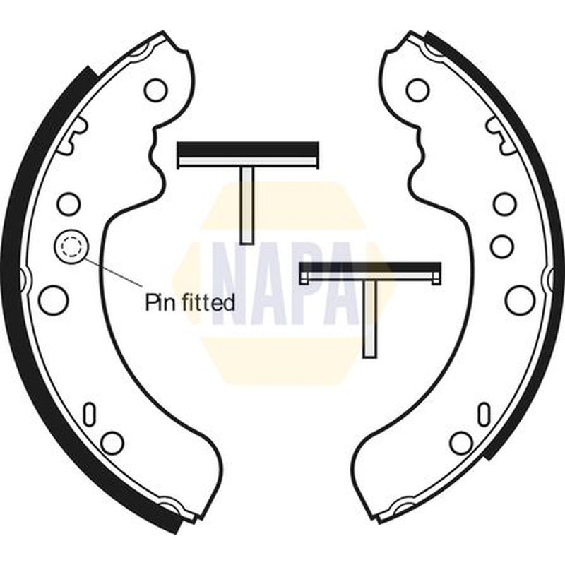 NAPA Brake Shoe Set Axle Kit NBS1011