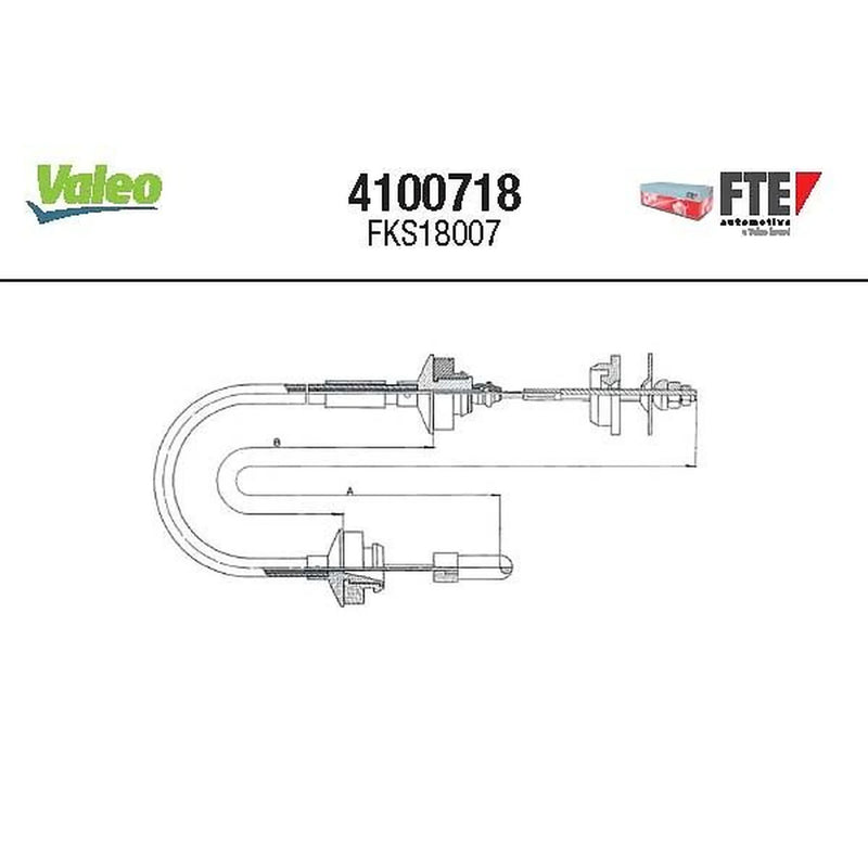 Valeo Clutch Control Cable Pull 4100718