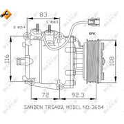NRF Air Conditioning Compressor 32072
