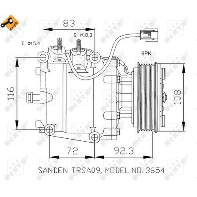 NRF Air Conditioning Compressor 32072