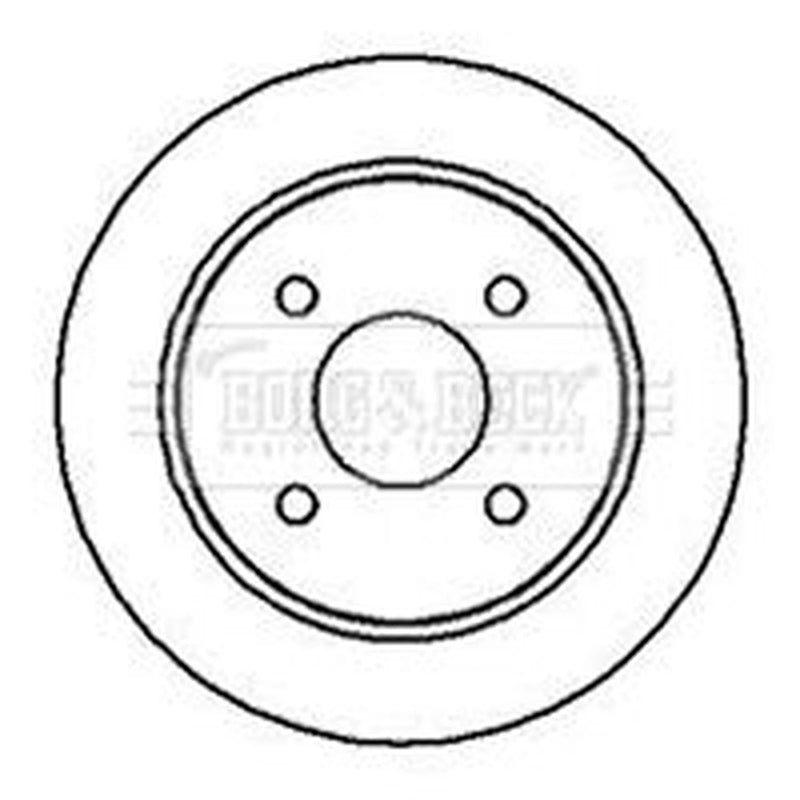 Borg & Beck 2 x Solid Rear Brake Discs BBD4869