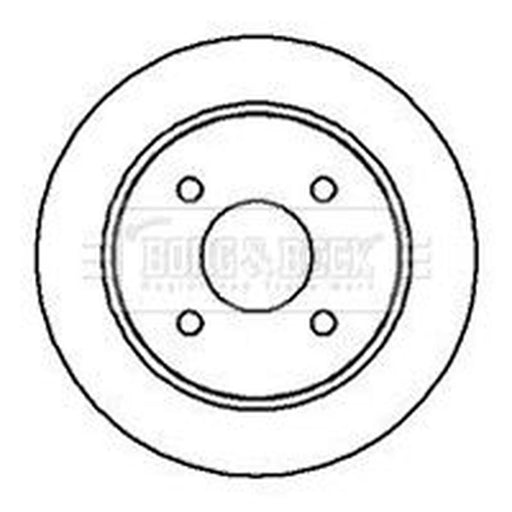 Borg & Beck 2 x Solid Rear Brake Discs BBD4869