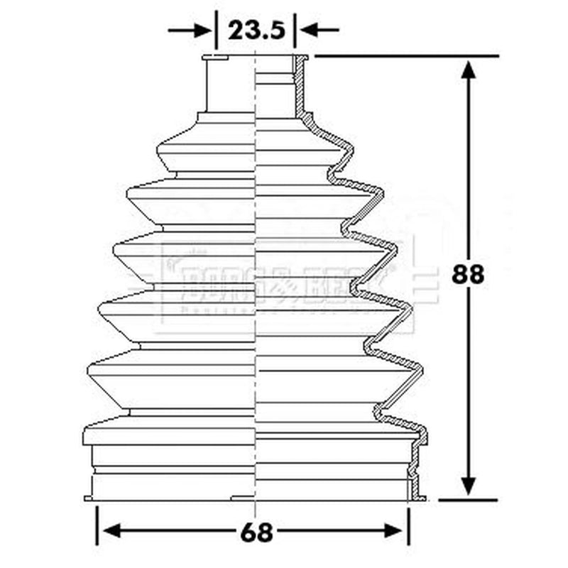 Borg & Beck Drive Shaft Bellow Kit Rear Left Thermoplast BCB6270