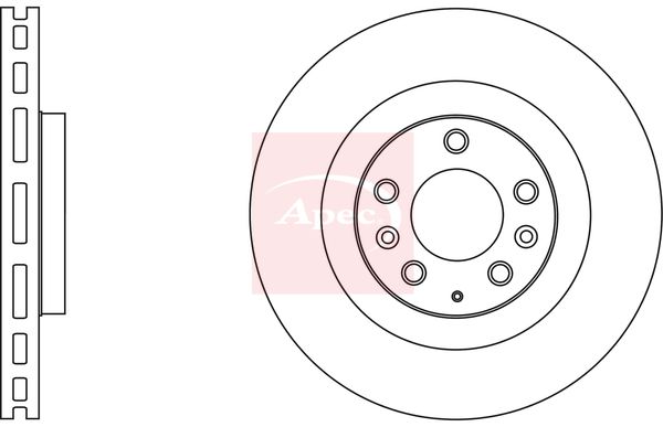 Apec 2 x Brake Disc Set Vented