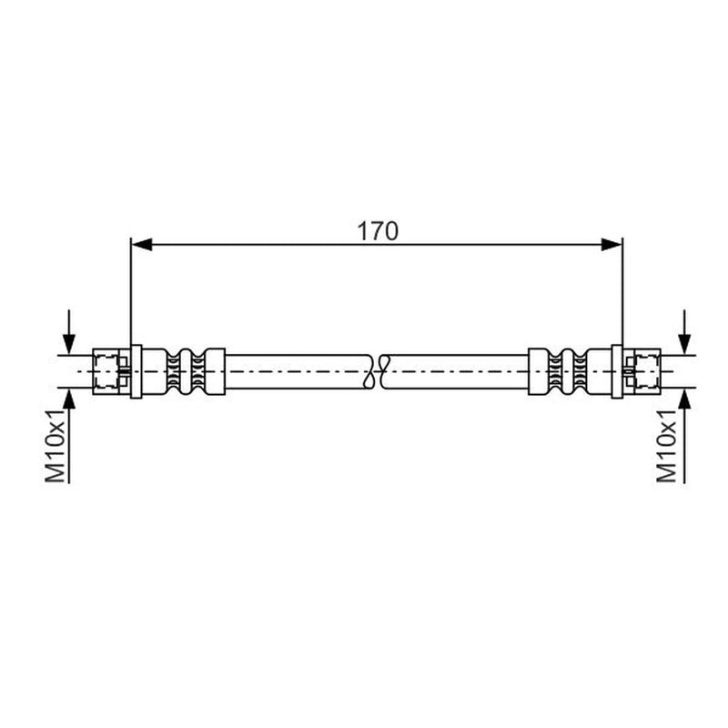 Bosch Brake Hydraulic Hose Line inner 1 987 476 010