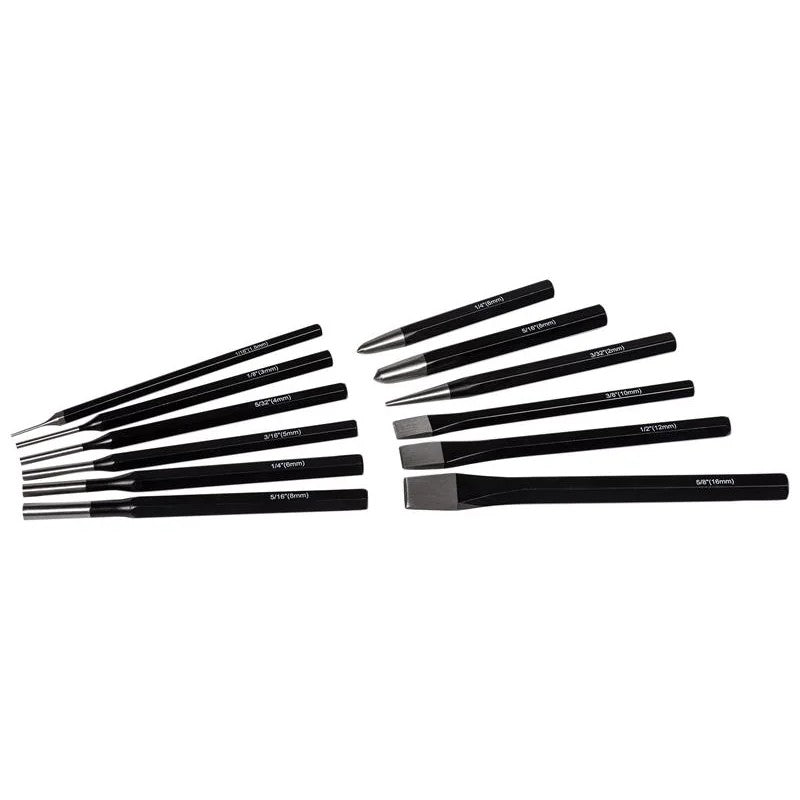 Roughneck Punch & Chisel Set, 12 Piece - 31-180