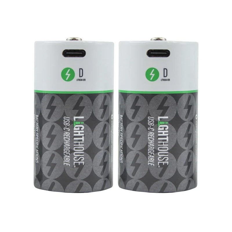 Lighthouse D USB-C Rechargeable Battery Li-ion Pack of 2 - L/HBATUSBD