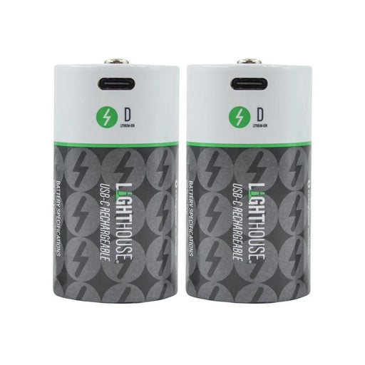 Lighthouse D USB-C Rechargeable Battery Li-ion Pack of 2 - L/HBATUSBD