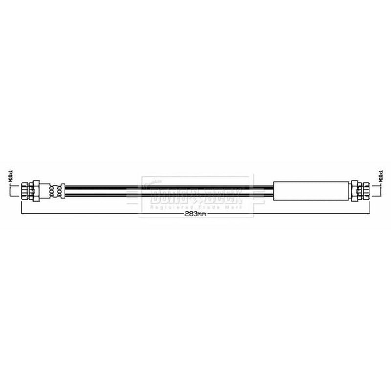 Borg & Beck Brake Hydraulic Hose Line Rear Left BBH8713