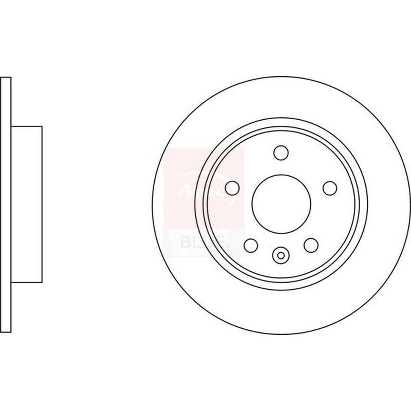 Apec 2 x Solid Rear Brake Discs SDK6838