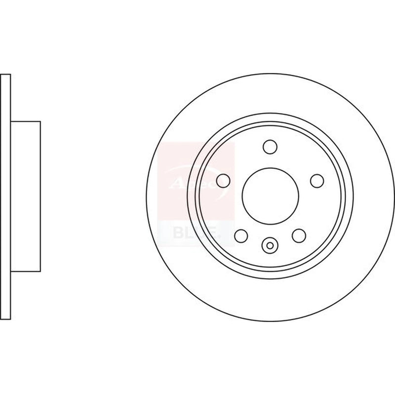 Apec 2 x Solid Rear Brake Discs SDK6838